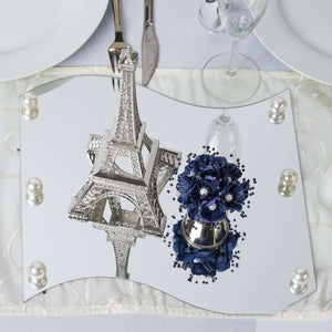 4-Pack Glass Mirror Table Centerpiece 12" Wave Hanging Wall Decor - Unique Reflective Event Display