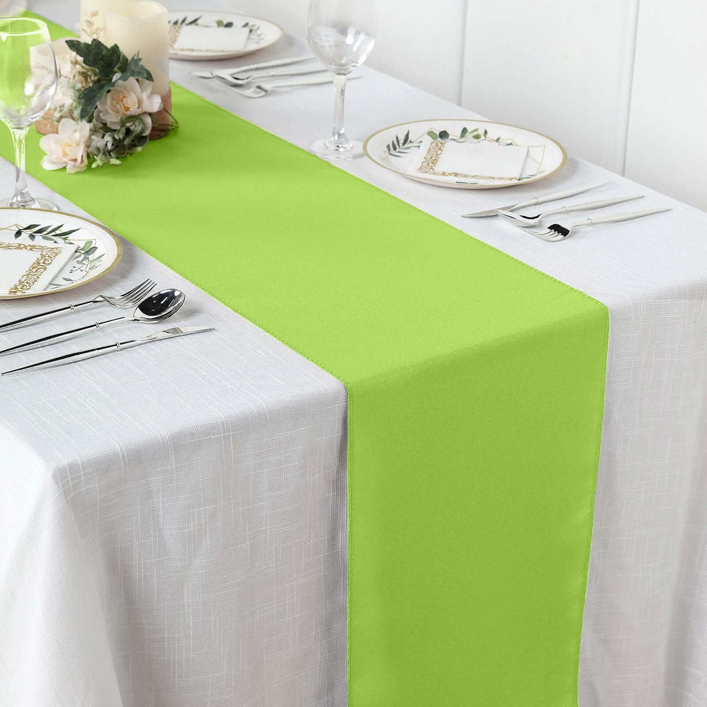 Apple Green Polyester Table Runner 12x108