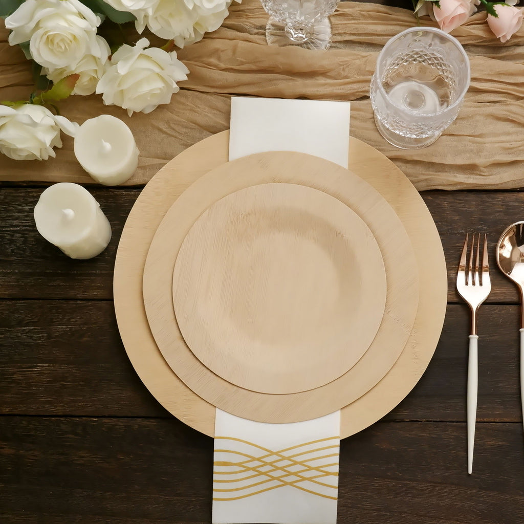 Disposable Bamboo Plates - 9, Eco-Friendly