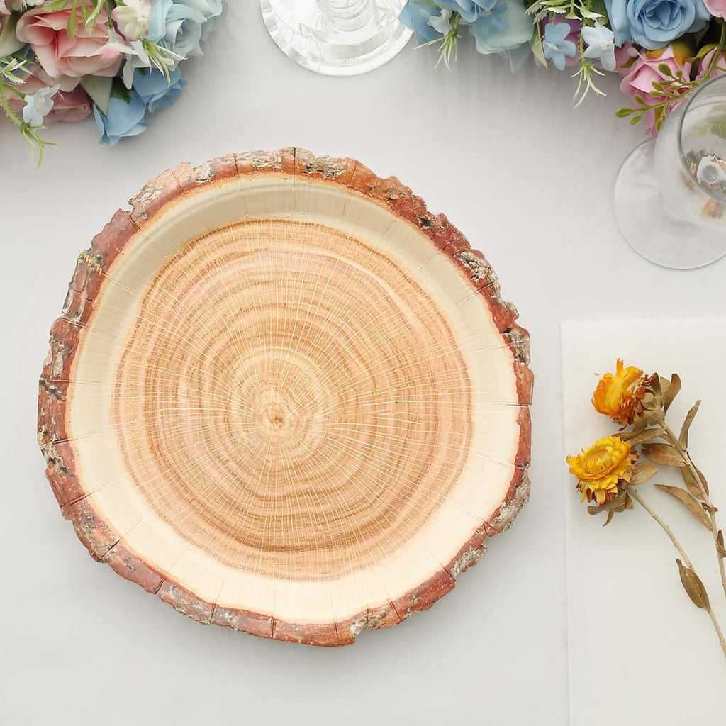 Rustic disposable shop plates