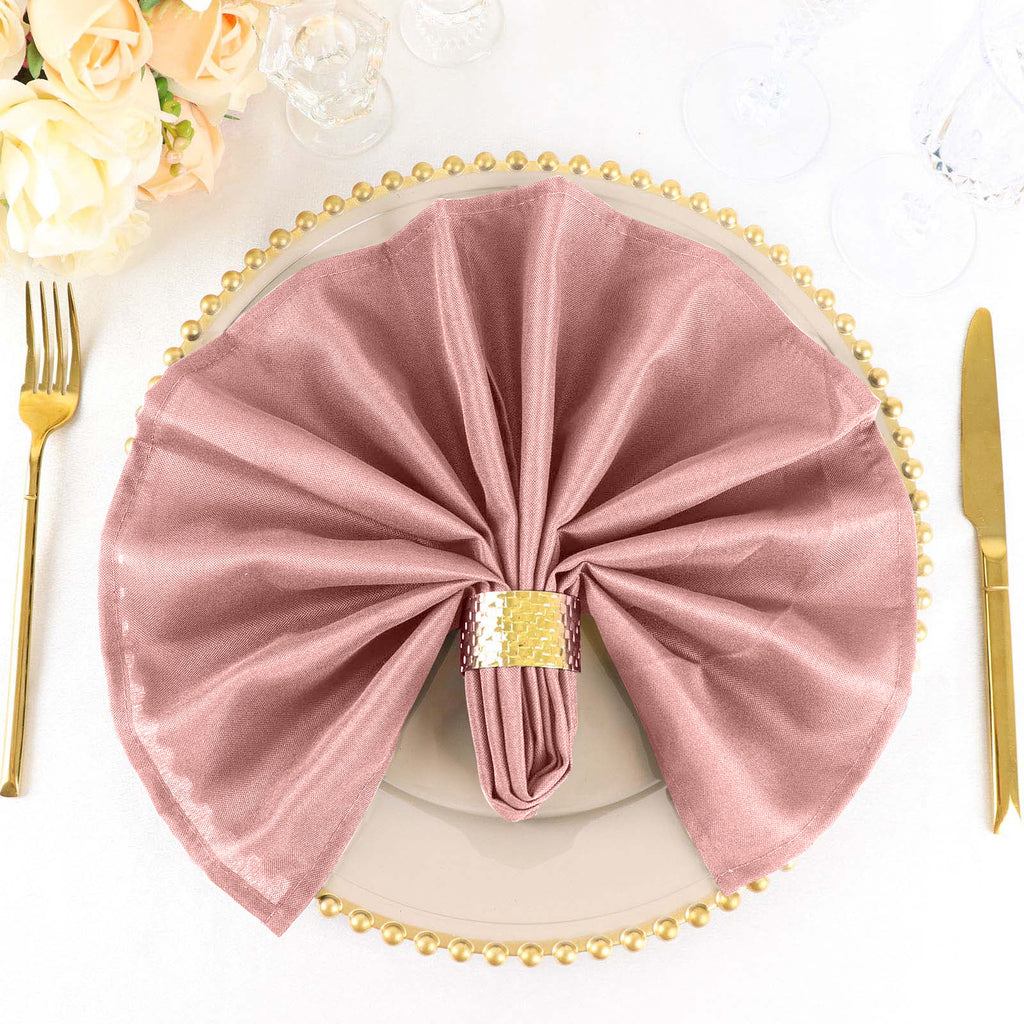20 inch Polyester Cloth Napkins Blush (Pack of 10)