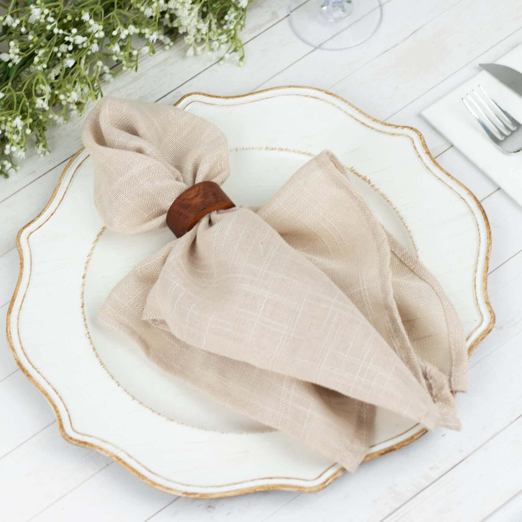 4 Pack Boho Rustic Natural Birch Wood Napkin Ring Wood Slices, Farmhouse Napkin  Holders 3