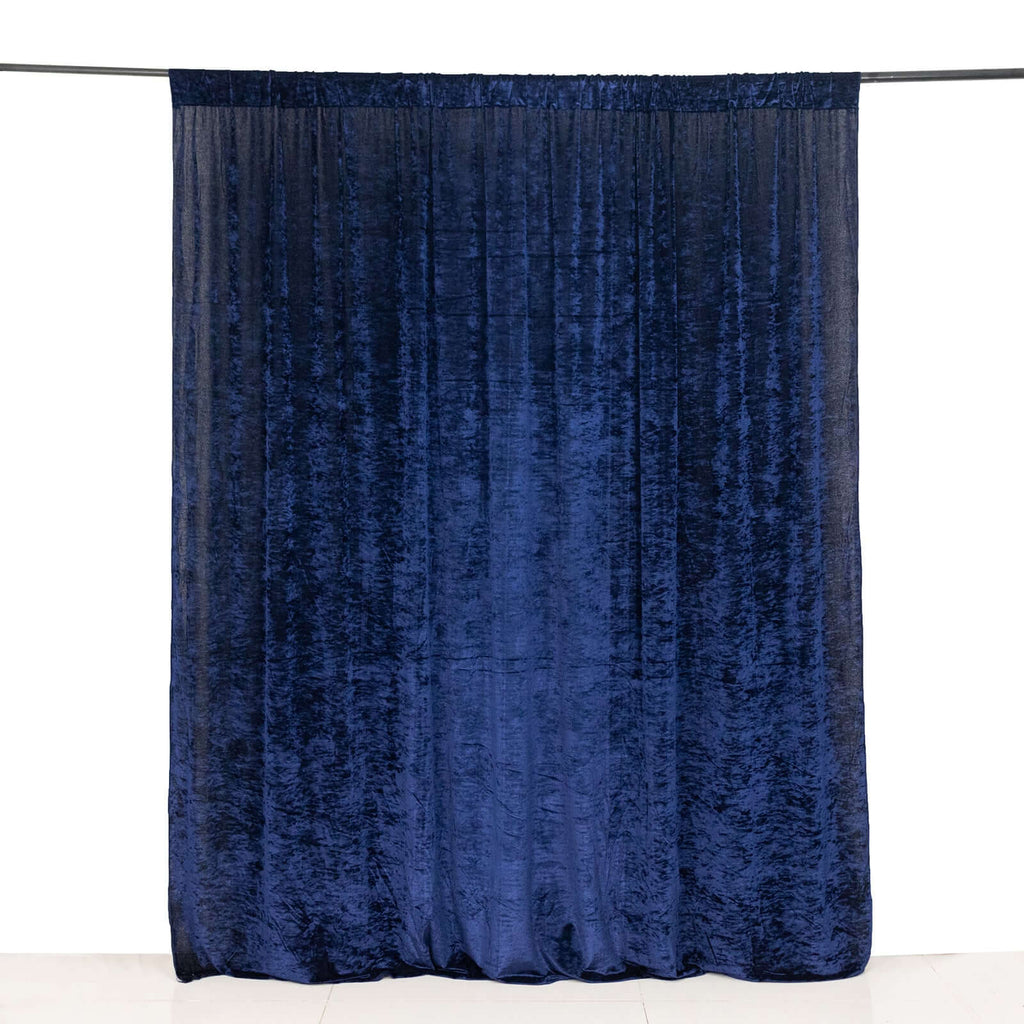 Navy Blue Velvet Backdrop Drape Curtain 8ftx8ft 