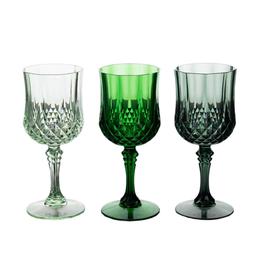 Plastic Glasses - Crystal Cut Wine Glasses