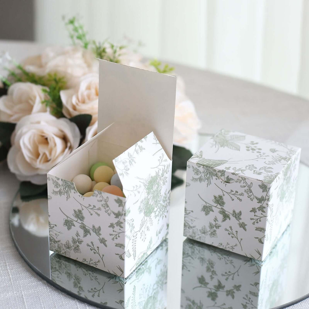 White Sage Floral Print Gift Boxes