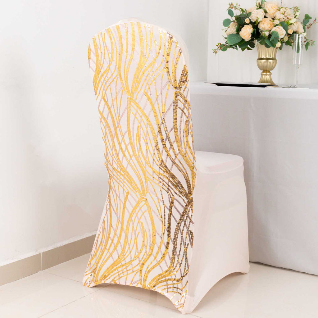 Gold Spandex Banquet Chair Cover