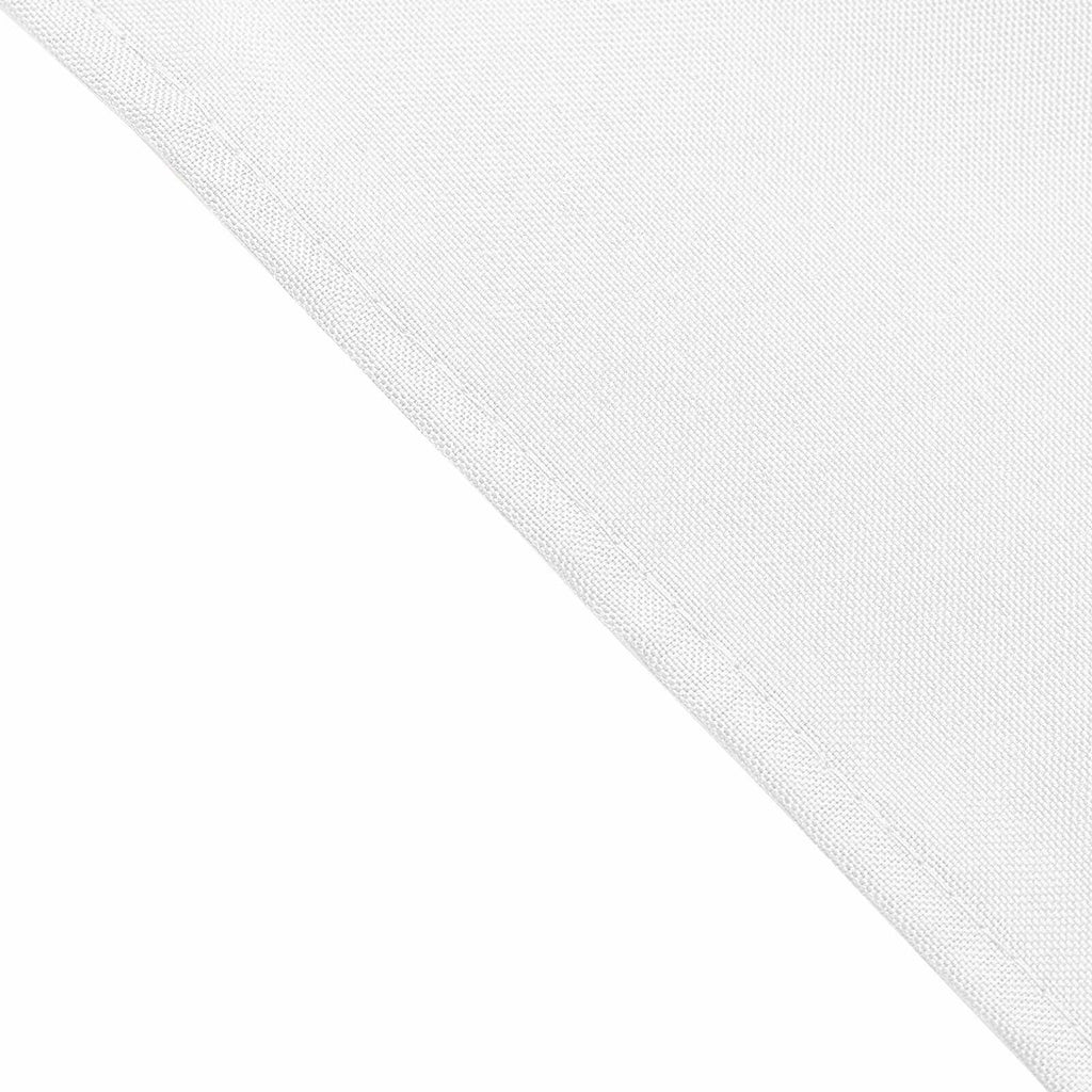 5 Pack White Seamless Cloth Dinner Napkins, Wrinkle Resistant Linen 17x17