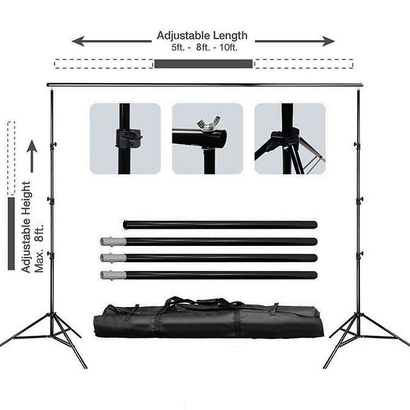 78 in. x 120 in. Backdrop Stand, Arch Stand for Wedding, Party, Arbor