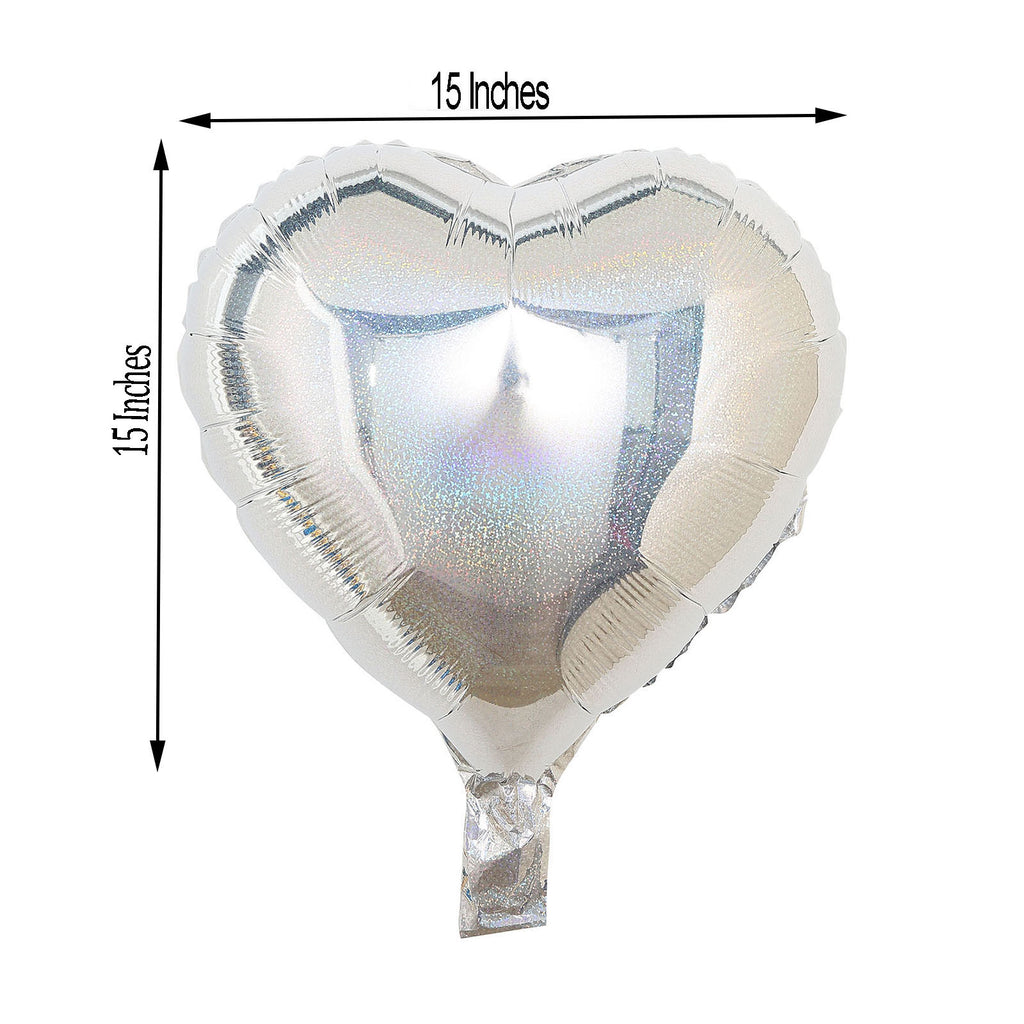 Mirrored Silver Disco Ball Mylar Reusable Foil Helium Air Balloon 15