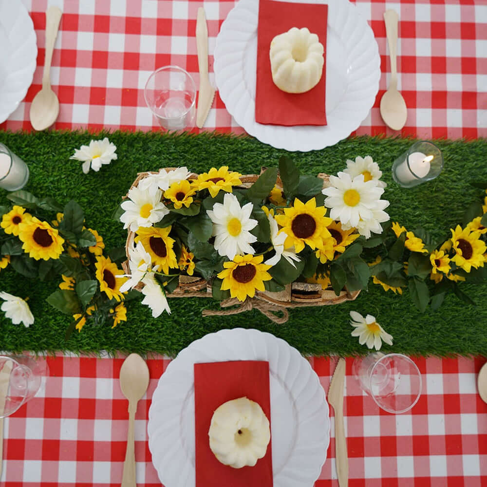 Green All Weather Artificial Grass Table Runner 9ft