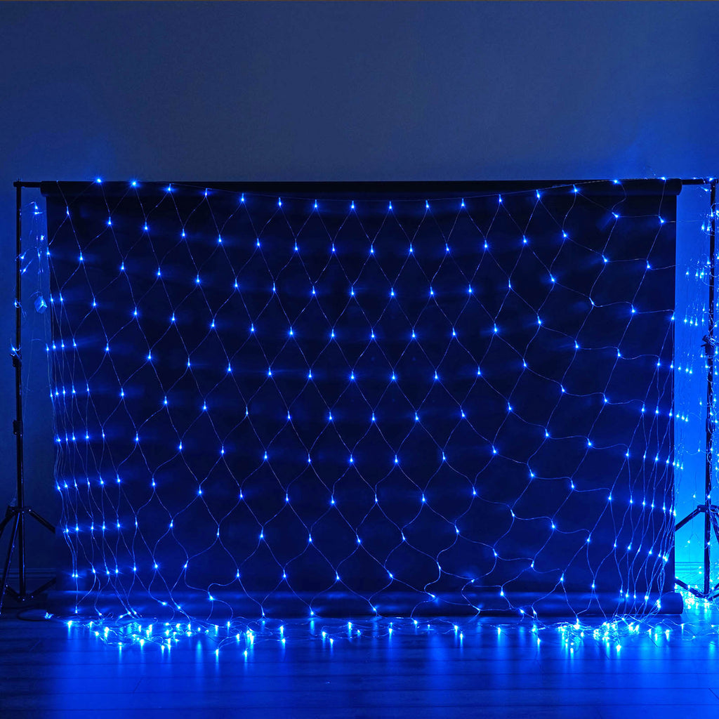20ftx10ft Bright Blue 600 LED Fish Net Lights