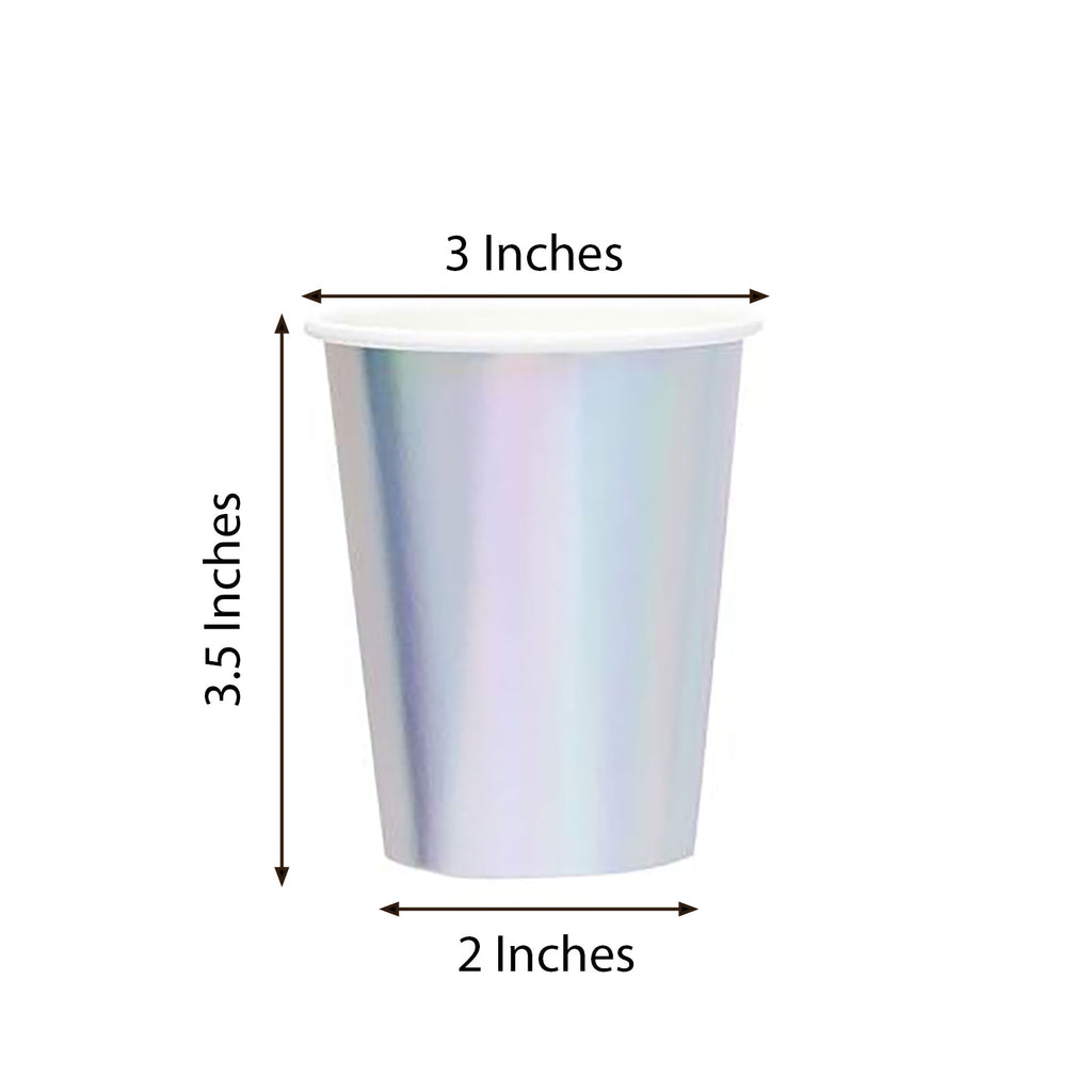 24 Pack Metallic Gold Paper Cups, Disposable Party Cup Tableware All  Purpose 9Oz