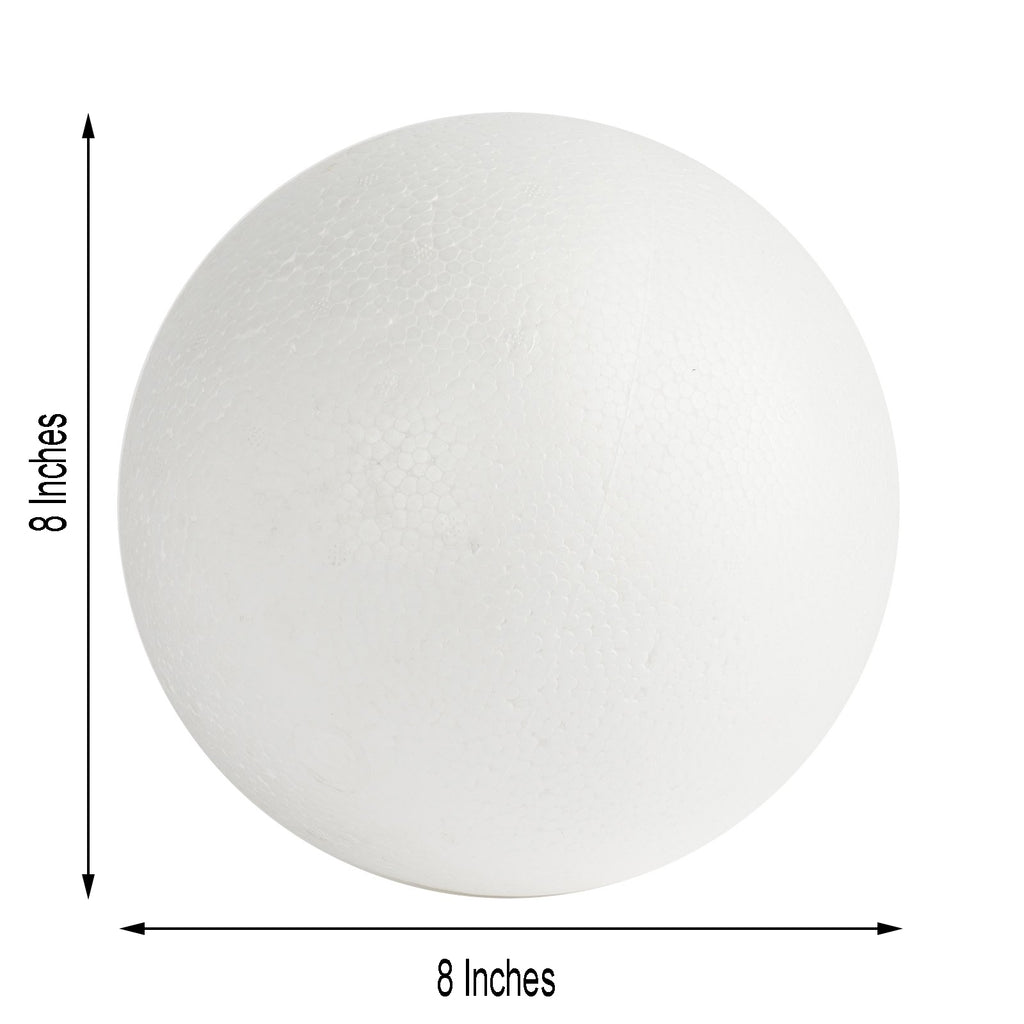 4 Pack White Styrofoam Foam Balls For Arts, Crafts And Diy 8