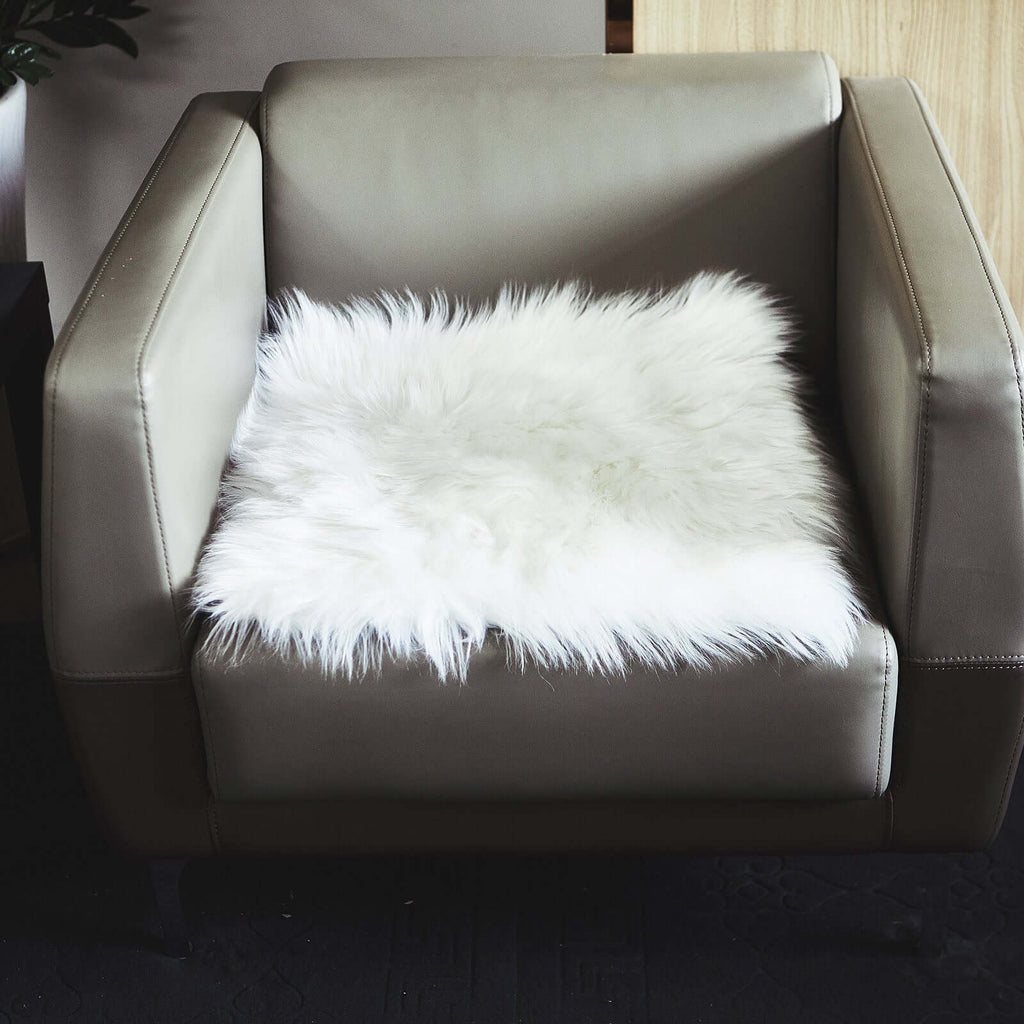 Faux fur chair cushion best sale