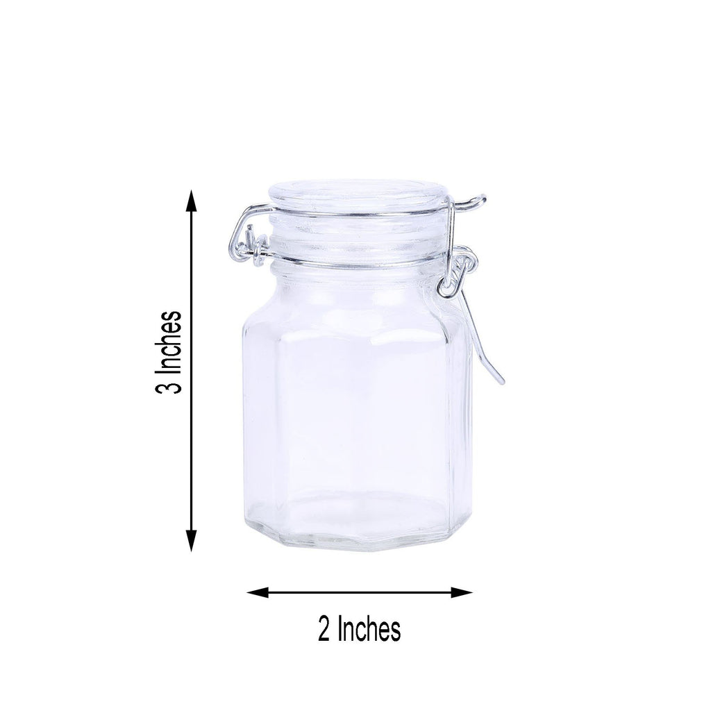 Efavormart 12 Pack | 3.5 inch Plastic Candy Jars, Disposable Favor Goodie Containers with Clear Lids