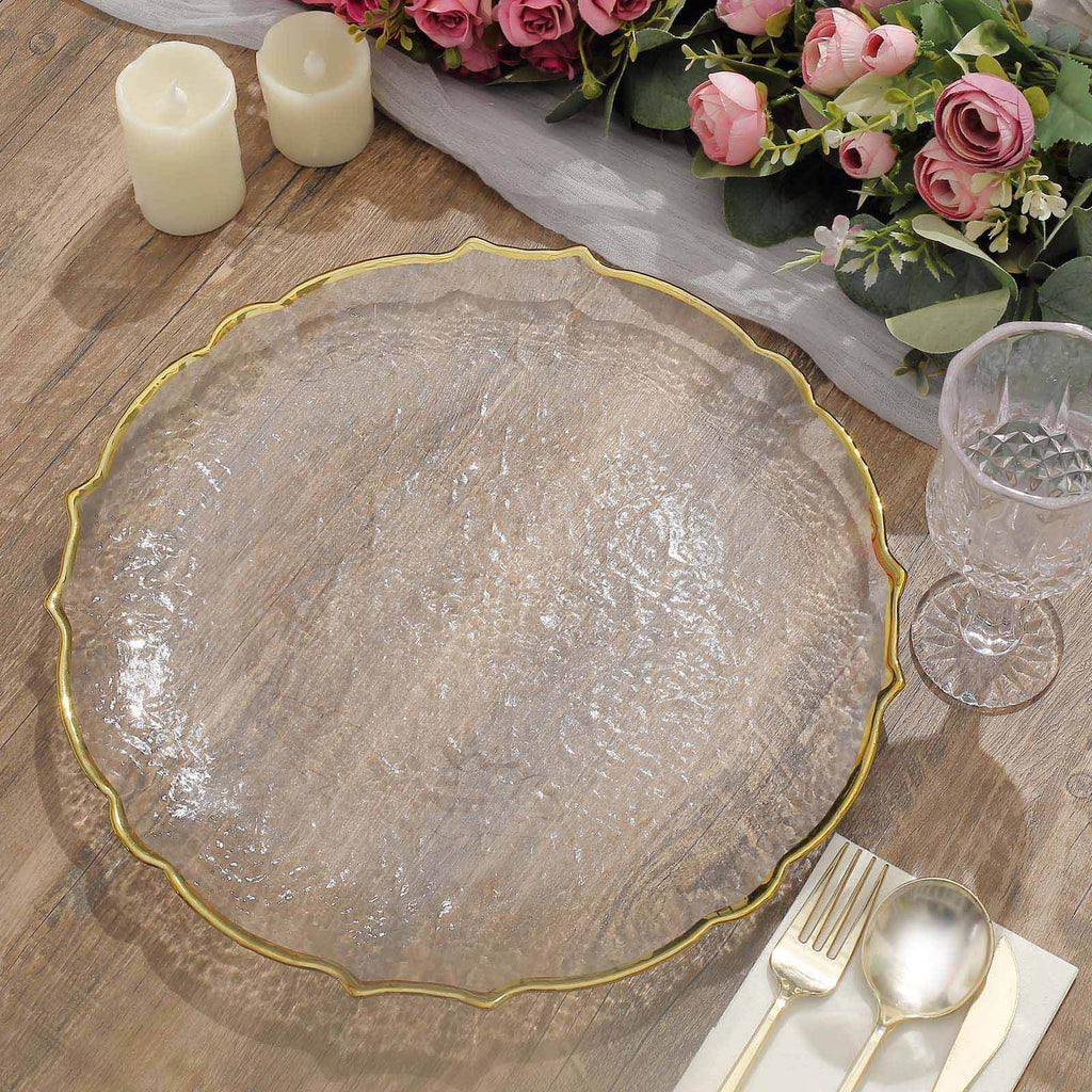 Flower Scalloped Edge Glass: Elegant, Transparent, Eco-Friendly Collection