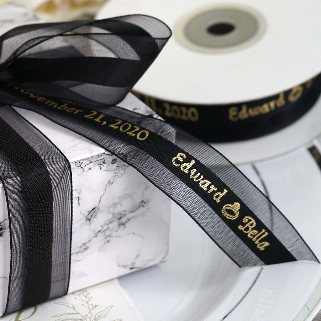 Personalised sale organza ribbon