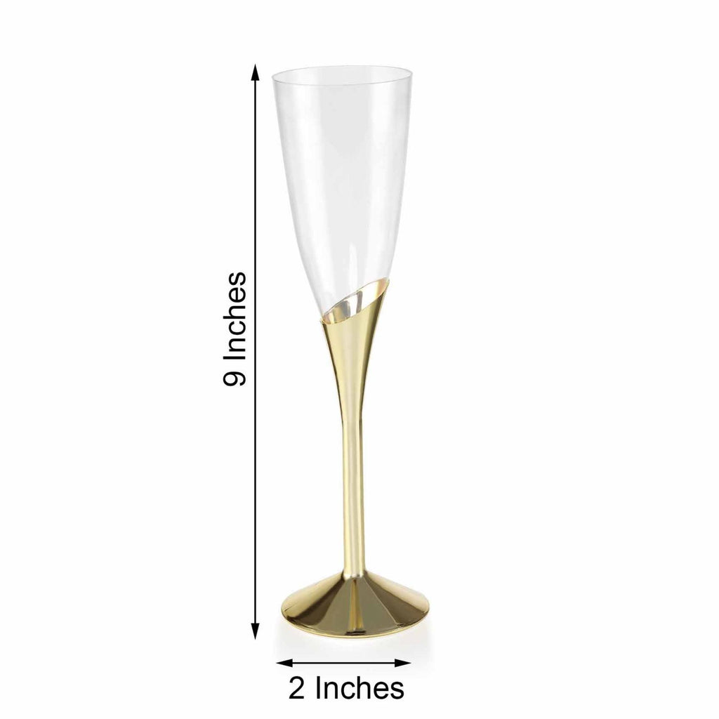 5oz. Clear Plastic Square Champagne Flutes 6pk.