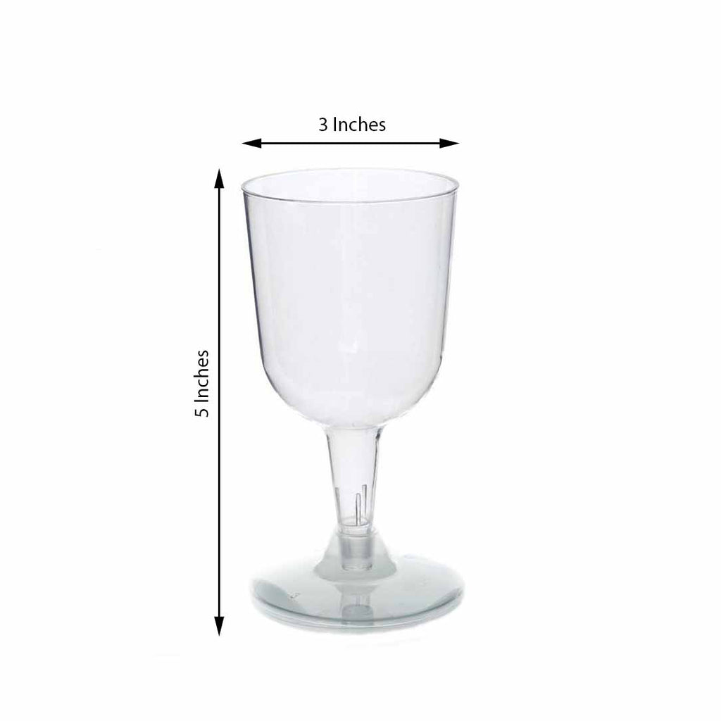 8 oz. Stemmed Heavy Duty Plastic Wine Glass