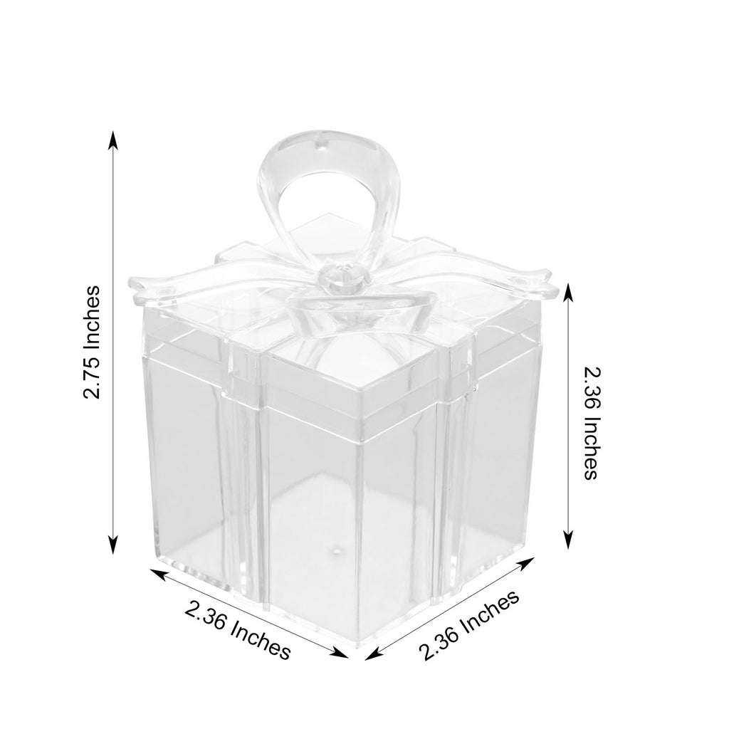 Efavormart 25 Pack Plastic Clear Treasure Chest Favor Candy Boxes - 4 inch x 2 inch x 3 inch for Bridal Shower Anniverary Wedding, Women's, Size: One