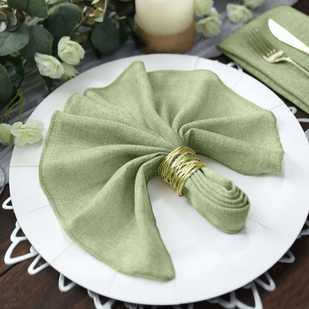 DeZerlor 12Pack Sage Green Cotton Linen Napkins with Fringe Soft Boho Cloth  Napkins Set of 12 Handmade Dinner Napkins Bulk for Christmas New Year