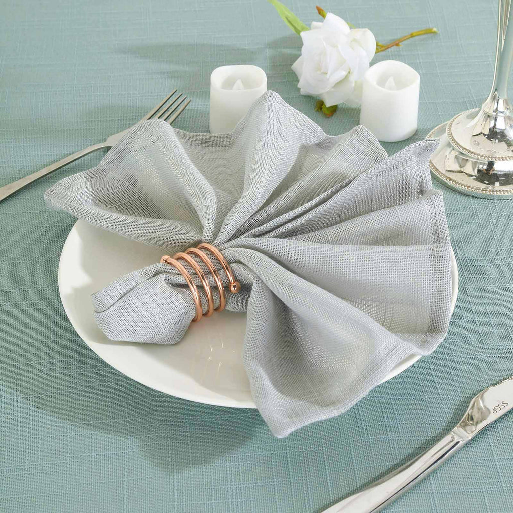 Your Chair Covers - Silver 20 Inch (10 Pack) Satin Cloth Napkins for all  events, Easy washable