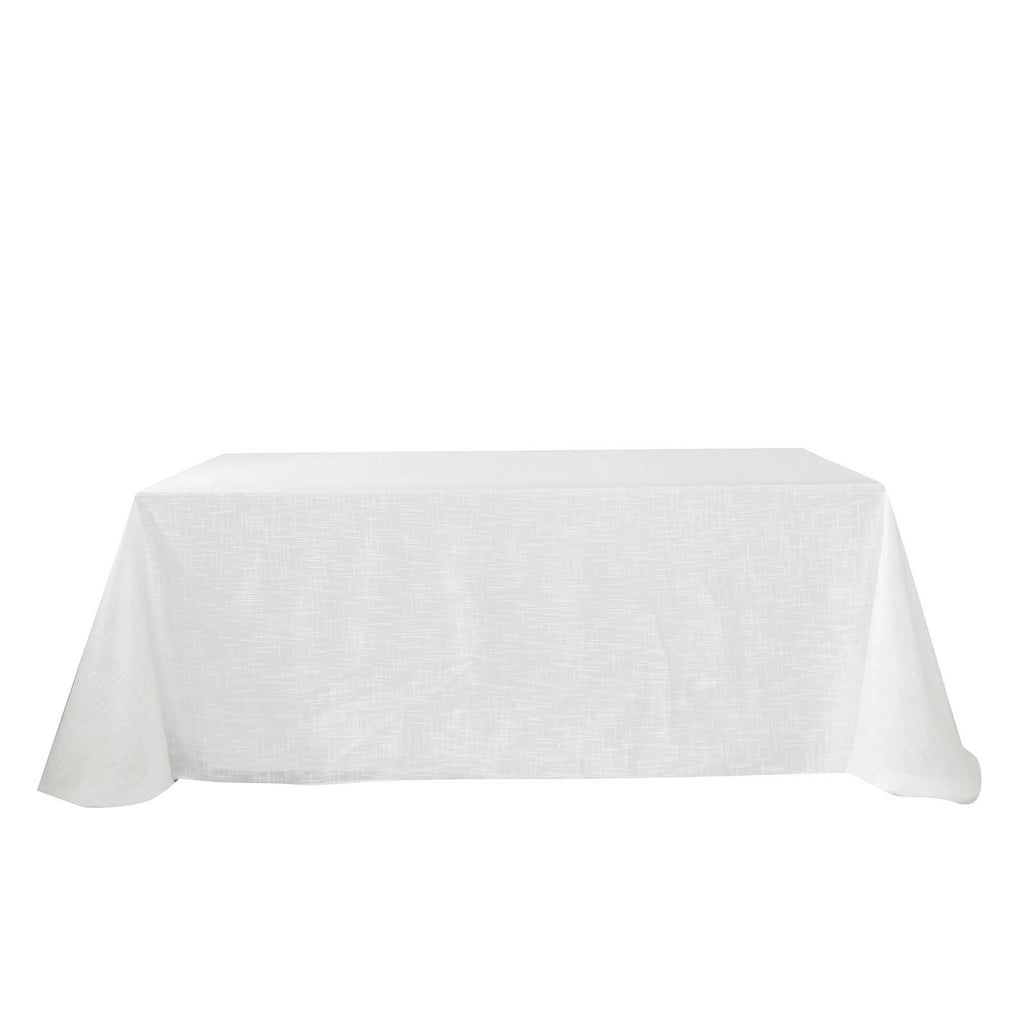 Efavormart 50X108 White Airlaid Paper Tablecloth, Soft Linen-Feel  Disposable Rectangle Tablecloth