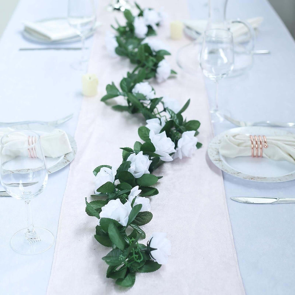 6 ft WHITE GREEN Silk Baby Breath Artificial Flower GARLAND Party