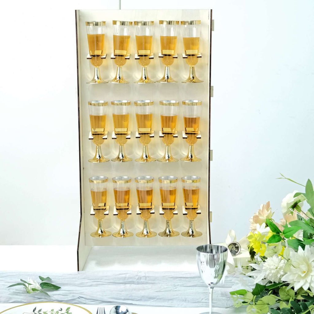 Tree Bar Cocktail Tree Stand, Black Metal Display Stand For Wine,  Champagne, Cocktails, and Shot Glasses at Weddings, Parties, and Brunch -  12