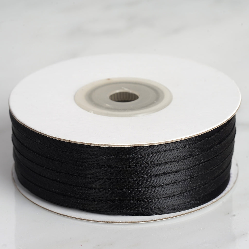 Silver - Satin Ribbon Single Face - ( W: 3/8 inch | L: 100 Yards )