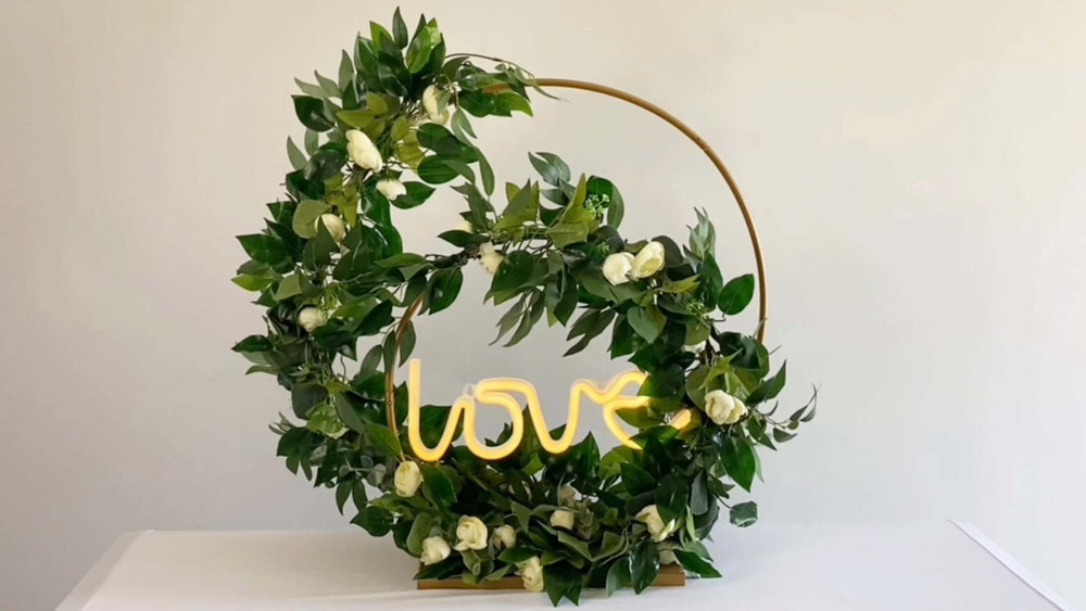 Floral Elegance: The Art of Decorating a Double Hoop Flower Stand