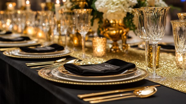 gold and black decor ideas