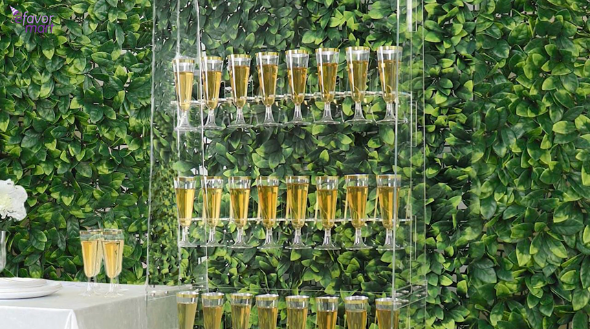 champagne glass wall holder