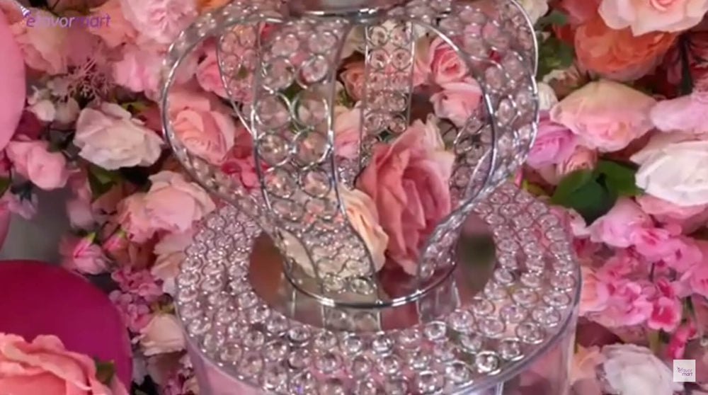 Step-By-Step Guide To A Dreamy Flower Wall With Crown Centerpiece