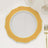 10 Pack | 10inch Gold / White Plastic Party Plates With Round Blossom Design