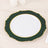 10 Pack Hunter Emerald Green / White Plastic Party Plates With Round Blossom Design