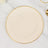 10 Pack Ivory Gold Flair Rim Plastic Dinner Plates, Round Disposable Party Plates 10"