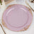 10 Pack Of Lavender Lilac Round 10 Inch Plastic Plates With Gold Leaf Design 