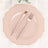 11 Inch Blush & Rose Gold Hard Plastic Disposable Baroque Heavy Duty Dinner Plates with Gold Rim 10 Pack