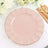 10 Pack | 11 Blush Rose Gold Plastic Party Plates With Gold Ruffled Rim, Disposable Dinner Plates