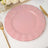 10 Pack | 11 Dusty Rose Plastic Party Plates With Gold Ruffled Rim, Round Disposable Dinner Plates