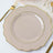 10 Pack | 11inch Taupe Hard Plastic Baroque Dinner Plates with Gold Rim