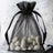 10 Pack | 4inches Black Organza Drawstring Wedding Party Favor Gift Bags