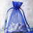 10 Pack | 4inches Royal Blue Organza Drawstring Wedding Party Favor Bags