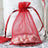10 Pack | 5x7inch Burgundy Organza Drawstring Wedding Party Favor Gift Bags