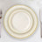 10 Pack Ivory Plastic Appetizer Plates With Tres Chic Gold Rim 6 Inch