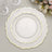 8 Inch Clear Plastic Salad Dessert Gold Scalloped Rim Plates 10 Pack 