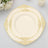 10 Pack | 8inch Round Plastic Dessert Salad Plates In Vintage Ivory