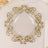 10 Pack Clear Gold Vintage Baroque Plastic Dessert Plates With Scalloped Rim, European Style