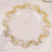 10 Pack Clear Gold Vintage Baroque Plastic Party Plates With Scalloped Rim, European Style